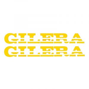 Aufklebersatz Gilera Turbo Schneiden Text Gelb