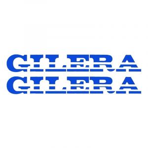 Aufklebersatz Gilera Turbo Schneiden Text Blau