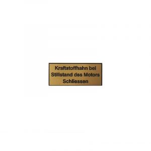 Aufkleber Tank Zundapp "Kraftstoffhahn" Gold