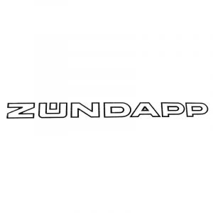 Aufkleber Zundapp 280X22MM Weiß/Schwarz Pro Stück