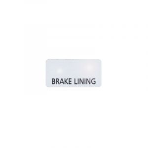 Brake Lining Aufkleber Chrom FS1 17X9MM