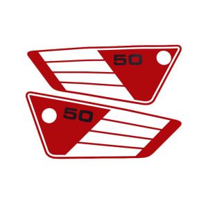 Seitenteilaufkleber Yamaha FS1 Rot/Weiß/Schwarz Hochglanz