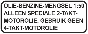 Aufkleber Tank Kraftstoffgemisch Groß Transparent Niederländisch