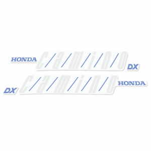 Aufklebersatz Tank Honda Camino DX Blau/Weiß