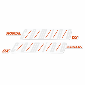 Tankaufklebersatz Honda Camino DX Rot/Weiß