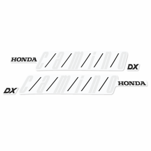 Tankaufklebersatz Honda Camino DX Schwarz/Weiß