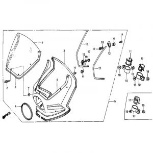 Scheinwerfer Verkleidung Honda MB50
