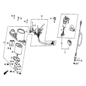 Cockpit / Zündschloß Honda MT50