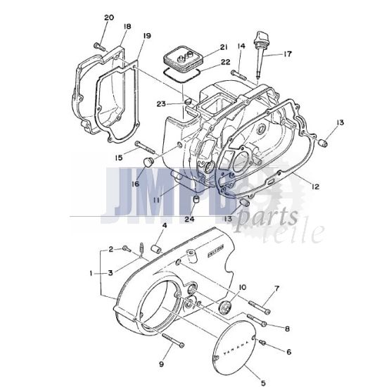 Kurbelgehäusedeckel Yamaha FS1 DX