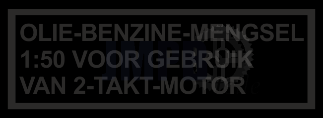 Aufkleber Tank-Kraftstoffgemisch Kleine transparenten Niederländisch 