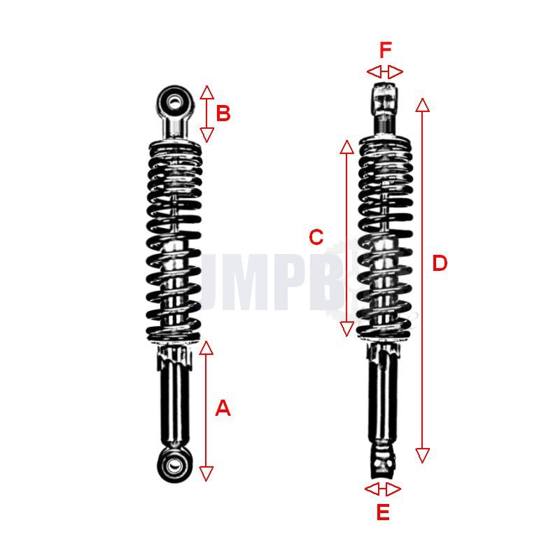 Stoßdämpfer 365 Mm Chrom Set Universal Für HONDA MT/MB Moped