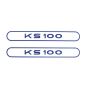 Aufklebersatz Tank Zundapp KS100 Blau