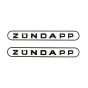 Aufklebersatz Tank Zundapp Wort Schwarz