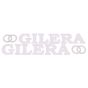 Aufkleber Gilera + Logo Weiß
