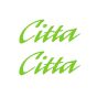Aufklebersatz Citta Wort Grün