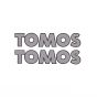Aufklebersatz Tomos Wort Grau / Schwarz 150X31MM