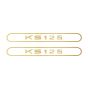 Aufklebersatz Tank Zundapp KS125 Gold