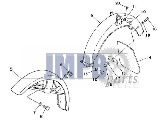 Schutzblechen Yamaha FS1 DX