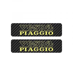 Tankaufkleber Vespa Piaggio Karbon/Gelb