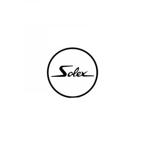Aufkleber Solex Logo Rund Weiß/Schwarz 41MM