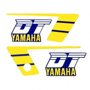 Aufklebersatz Yamaha DT50MX Gelb/Blau