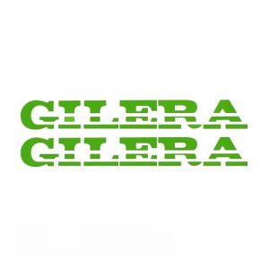 Aufklebersatz Gilera Turbo Schneiden Text Grün