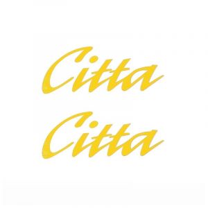Aufklebersatz Citta Wort Gelb