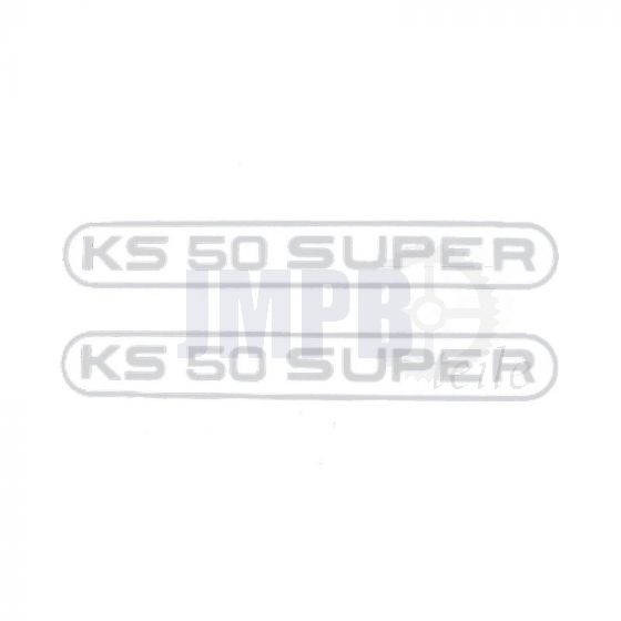 Aufklebersatz Tank Zundapp KS50 Super Weiß