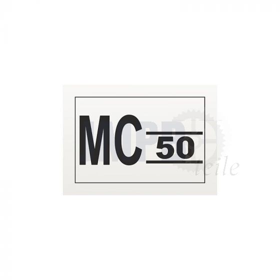 Transfer Seitendeckel Puch MC50 Schwarz
