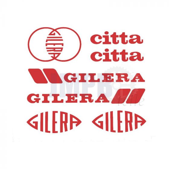 Aufklebersatz Gilera Citta Rot 7-Stück