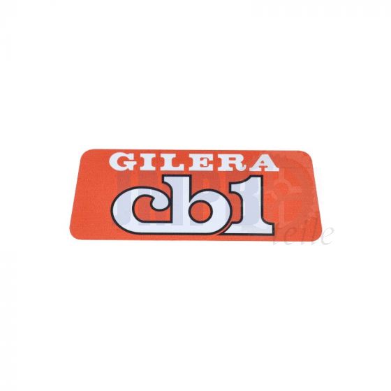 Aufkleber Logo Gilera CB1 Orange/Weiß