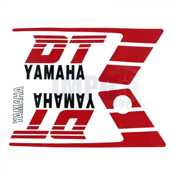 Aufklebersatz Yamaha DT50MX Rot/Schwarz