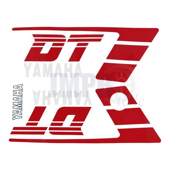 Aufklebersatz Yamaha DT50MX Rot/Weiß