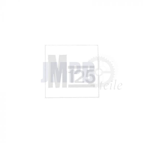 Seitendeckel Aufkleber Weiß Puch M125