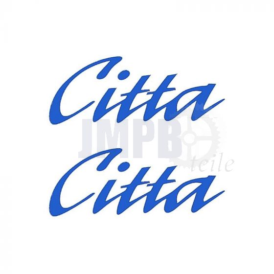 Aufklebersatz Citta Wort Blau