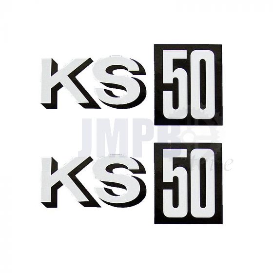 Aufklebersatz KS50 Schwarz Flache 90X40MM