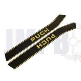 Tankaufklebersatz Puch Monza Schwarz/Gold 