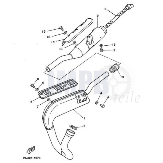 Auspuff Yamaha DT50MX