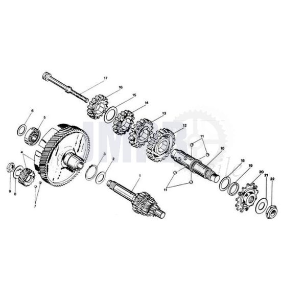 07. Zundapp 529 Getriebe 4G Fuß