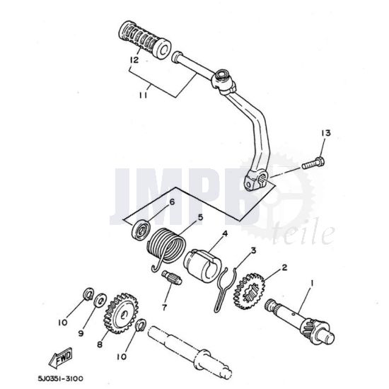 Kickstarter Yamaha DT50MX