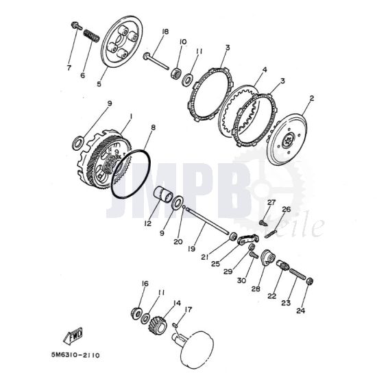Kupplung Yamaha DT50MX