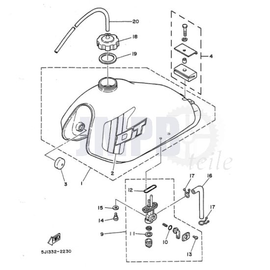 Benzintank Yamaha DT50MX
