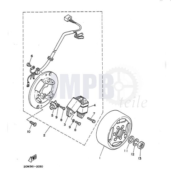 Zündung Electronisch Yamaha DT50MX