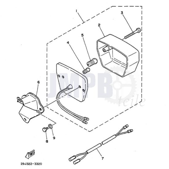 Rücklicht Yamaha DT50MX