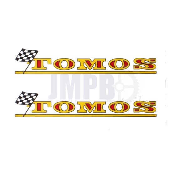 Tankaufklebersatz Tomos Finish flagge Gelb/Rot