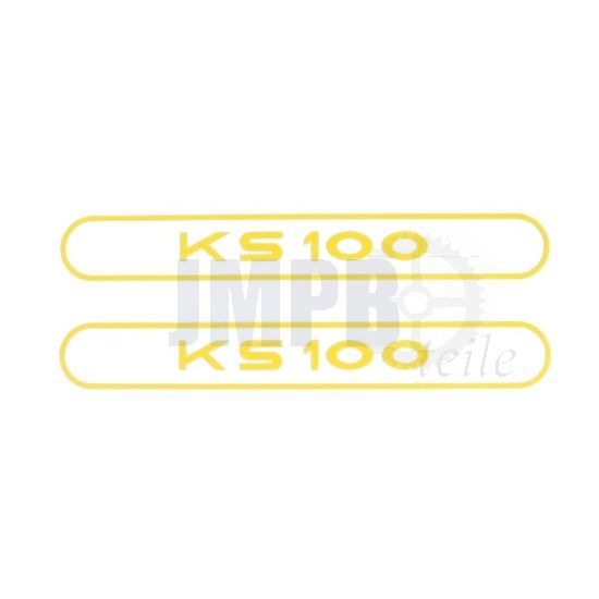 Aufklebersatz Tank Zundapp KS100 Gelb