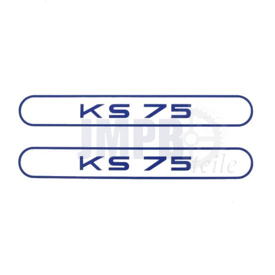 Aufklebersatz Tank Zundapp KS75 Blau
