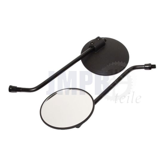 Spiegelsatz Honda MT/MTX Schwarz - Schwarze Halter