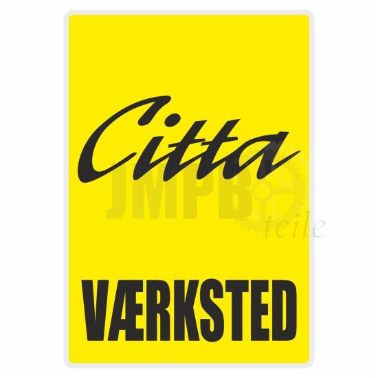 Vaerksted Aufkleber Citta Gelbe Danish