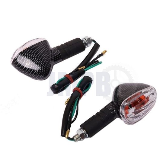 Blinkersatz Universal Carbon Pfeil Lange